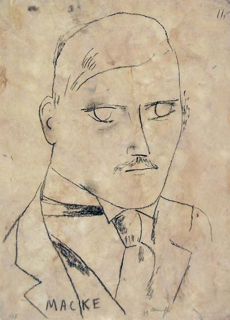 Alberto Manfredi, portrait of August Macke